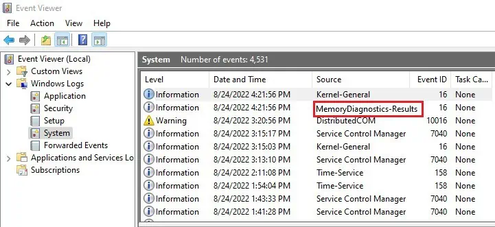 How to Fix DRIVER CORRUPTED EXPOOL Error on Windows 34 event-viewer-with-memorydiagnostics-results