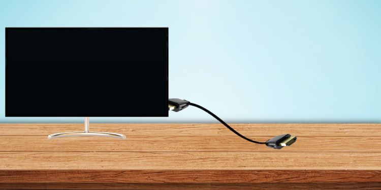 first end of the HDMI cable to the output HDMI port