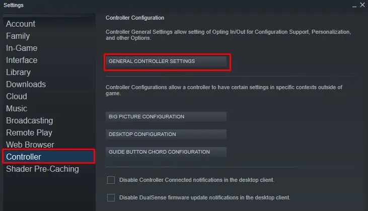 general-controller-settings