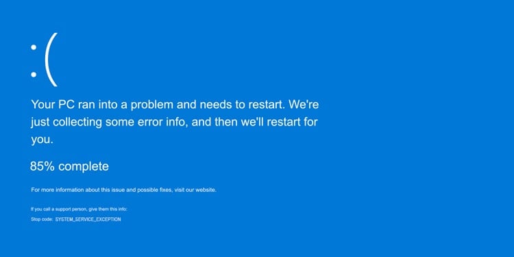 how to fix system service exception bsod