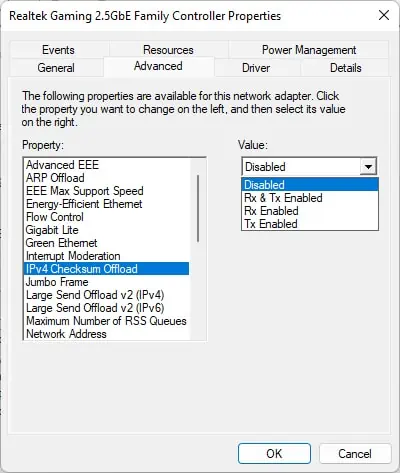 ipv4-checksum-offload-disable
