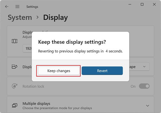 keep changes