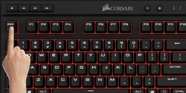 keep holding esc key