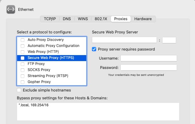 mac-proxy-protocols