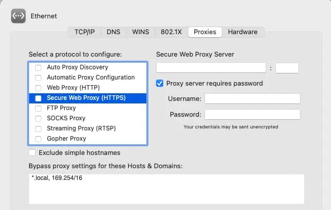mac-proxy-protocols
