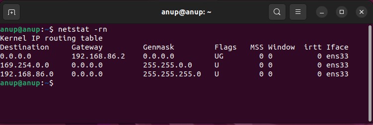 How To Fix “No Route To Host” In Linux 4 netstat rn