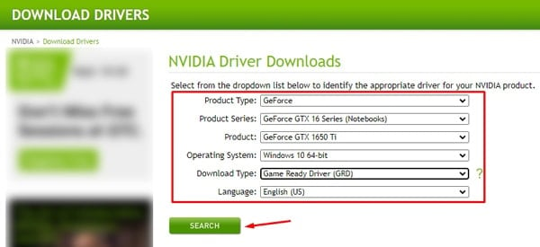 nvidia-driver-search
