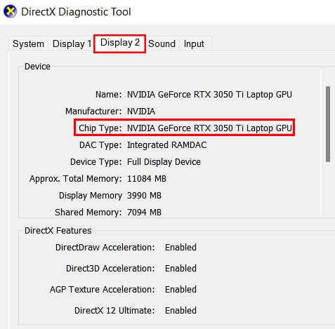 nvidia information in directx