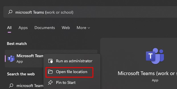 open file location