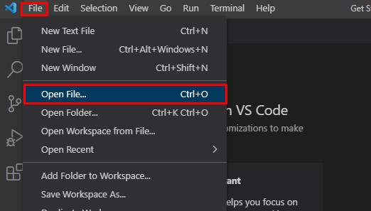 open file
