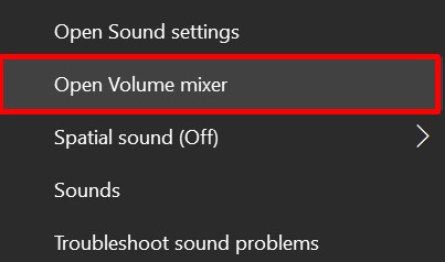 open volume mixer