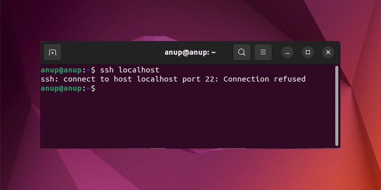 port 22 connection refused