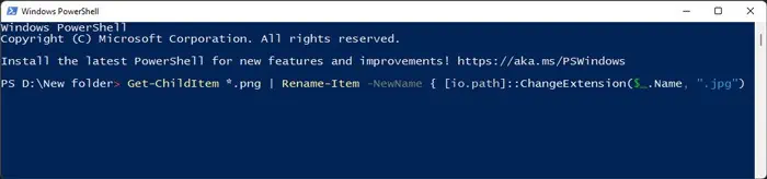 powershell-rename-extension
