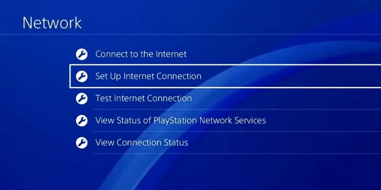 ps4 set up internet connection