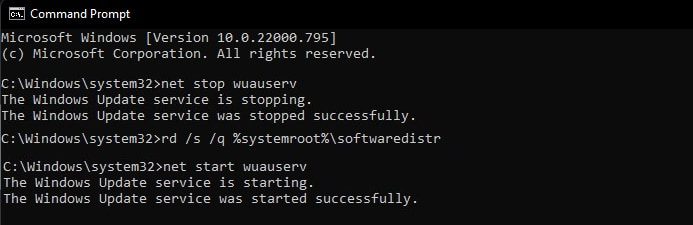 reset update component