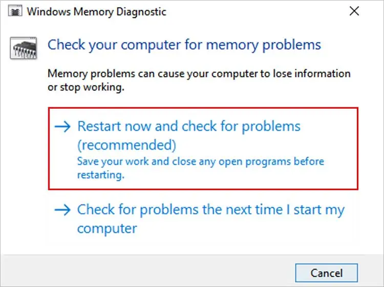 restart-and-check-for-problem