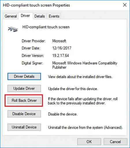 roll-back-hid-compliant-touch-screen-driver