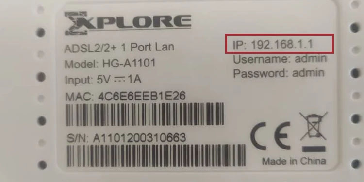 router back ip address