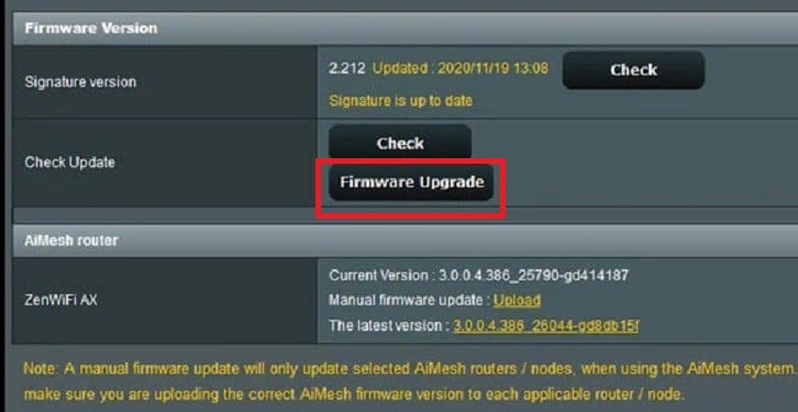 router firmware upgrade