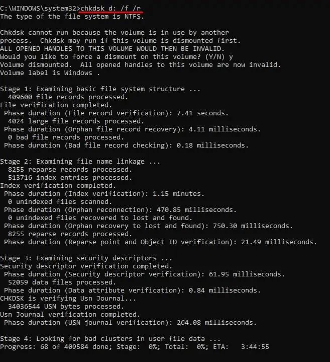 run-the-check-disk-command