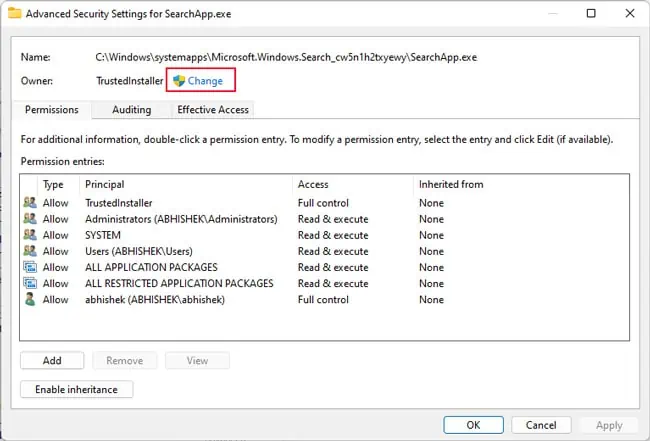 security-advanced-change