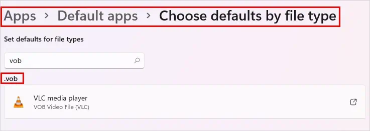 select-default-app-for-vob-extension