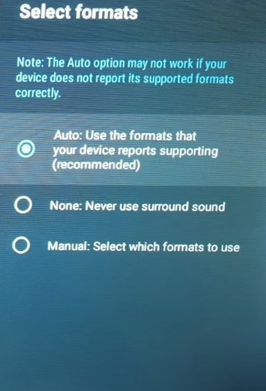 select sound format on oneplus tv