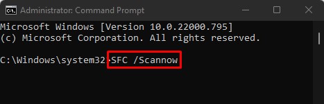 sfc scannow
