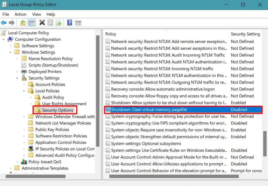 shudown-clear-page-file