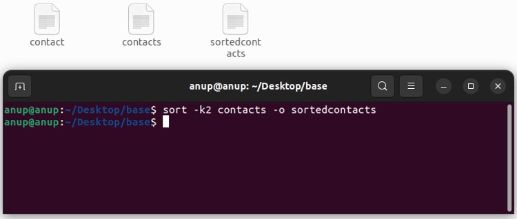 How to Sort By Column In Linux 7 sort-o-save-output-to-file