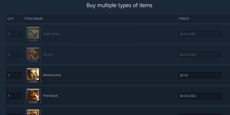 steam card set 