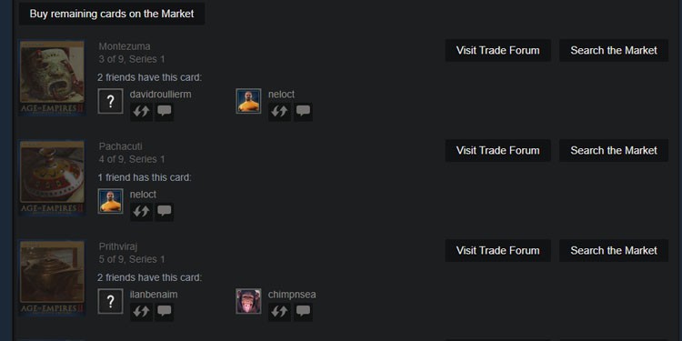 steam friends cards