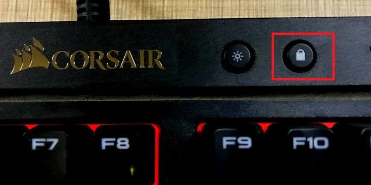 turn off lock button in corsair keyboard