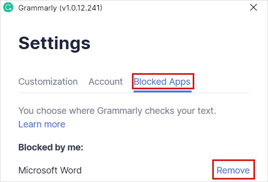 unblock-grammarly-on-word