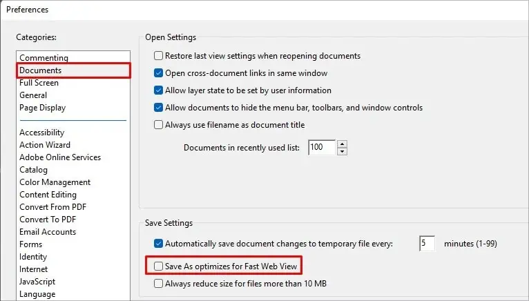 uncheck-save-as-optimizes