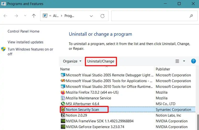 14 Ways to Fix System Service Exception BSOD Error in Windows? 49 uninstall-antivirus