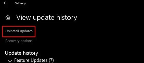 unistall-the-windows-update