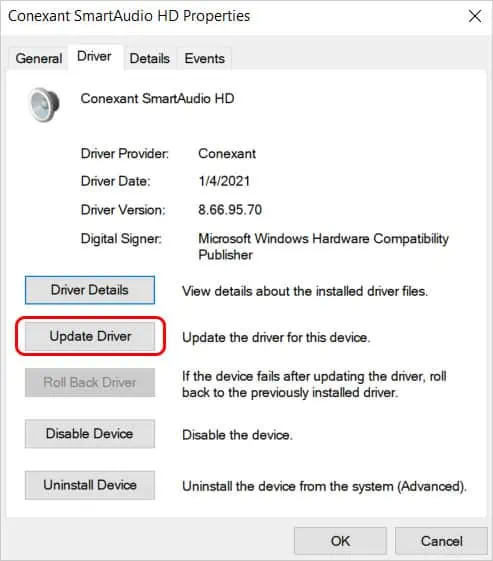 Audio Not Working on YouTube? Try These Fixes 32 update-audio-driver