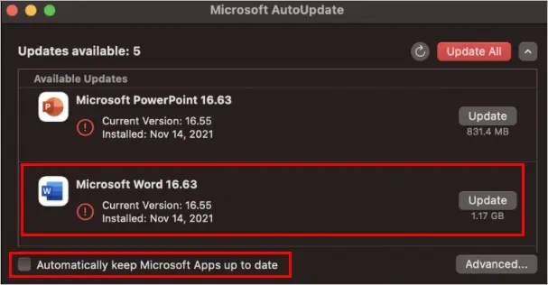 update-word-mac