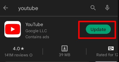 update youtube