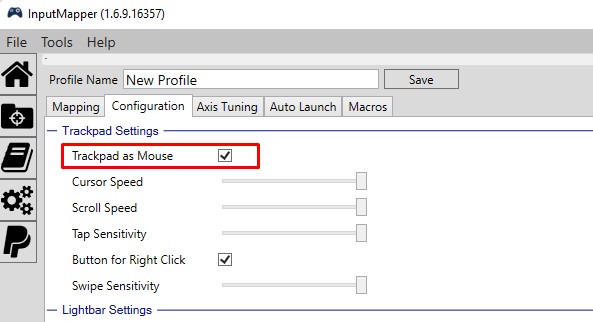 use controller trackpad as mouse