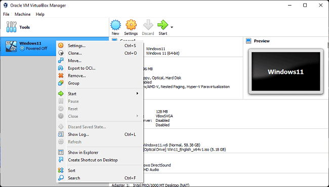 virtualbox show log