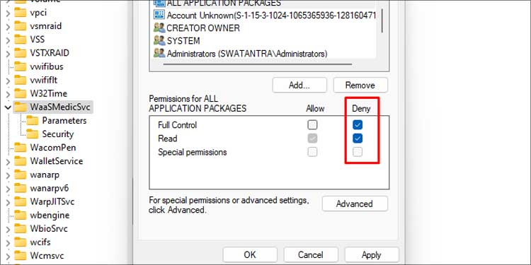 waasmedicsvc-permission