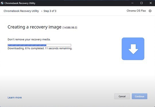 wait until recovery media is created