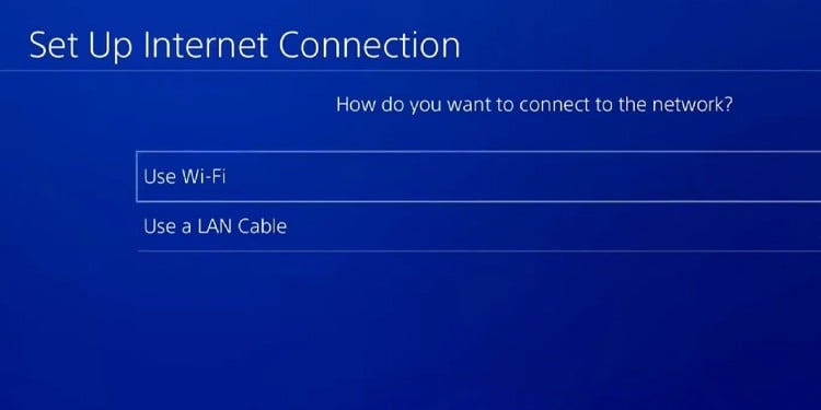 wifi or lan ps4 connection