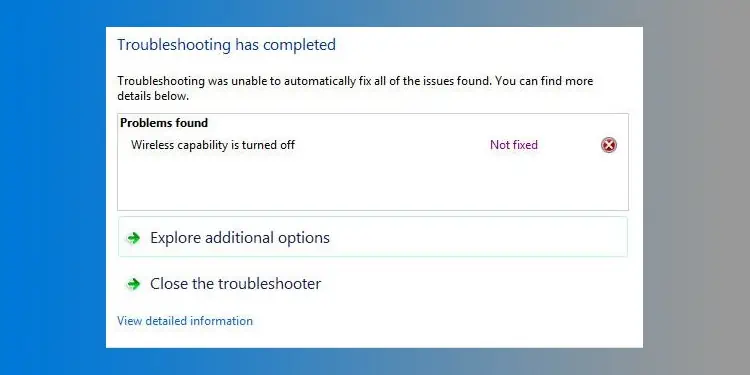 How to Fix “Wireless Capability Is Turned Off” in Windows