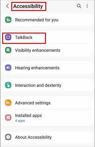 Accessibility-talkback