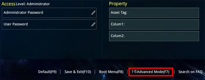 Advanced-mode