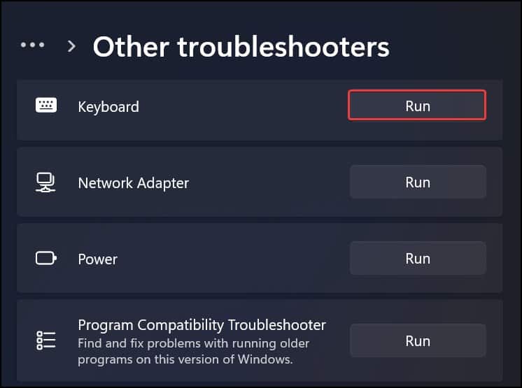 Other Troubleshooter