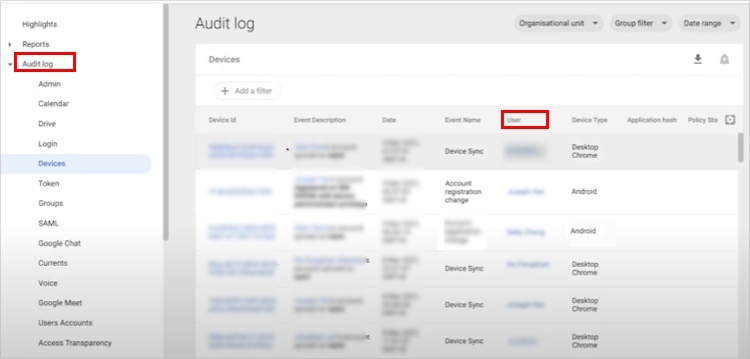 Audit-log-google-admin